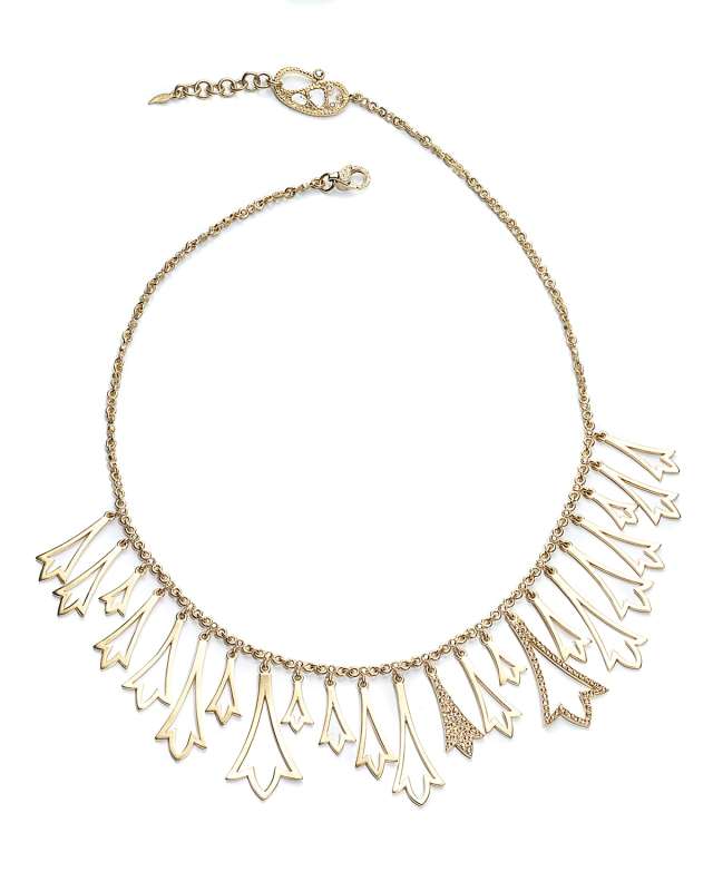 20K Sagrada Labyrinth Diamond Charm Necklace