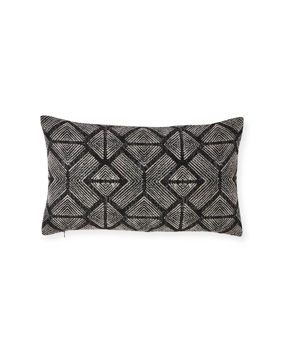 Bakuba Lumbar Ebony Sunbrella Pillow