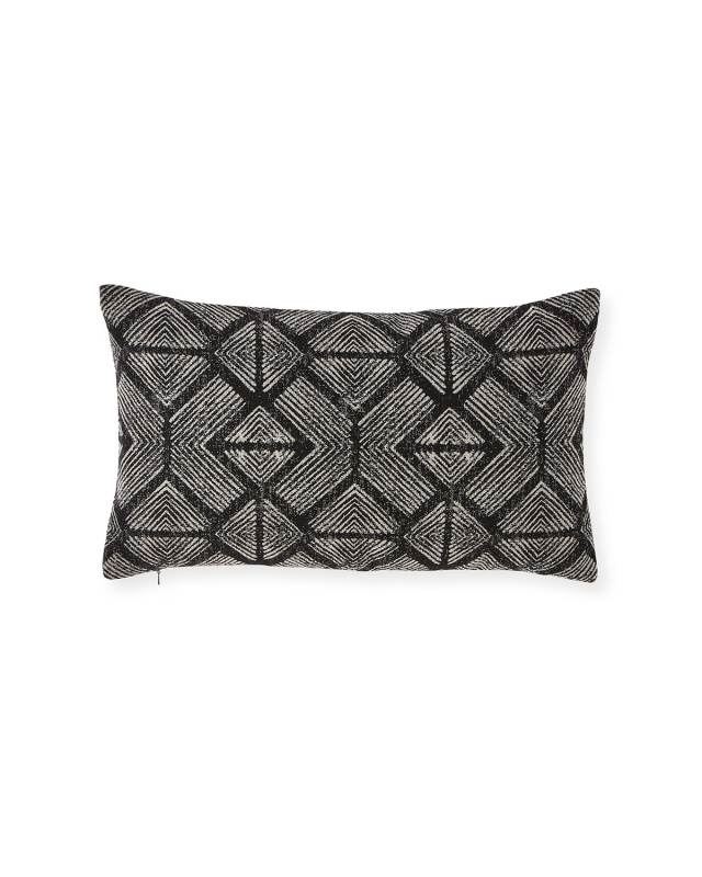 Bakuba Lumbar Ebony Sunbrella Pillow