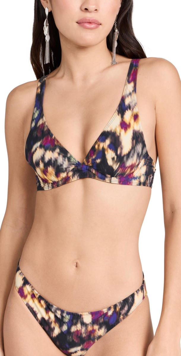Isabel Marant Petra Bikini Top Ochre/Black