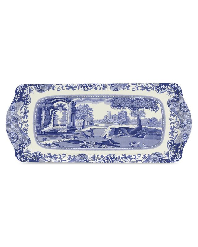 Blue Italian Melamine Sandwich Tray