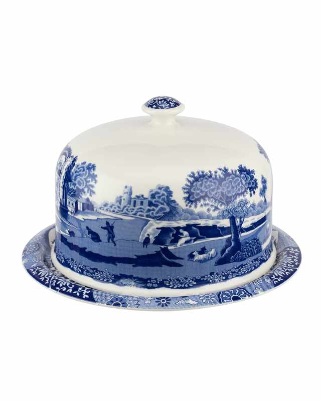 Blue Italian 2-Piece Serving Platter w/ Dome