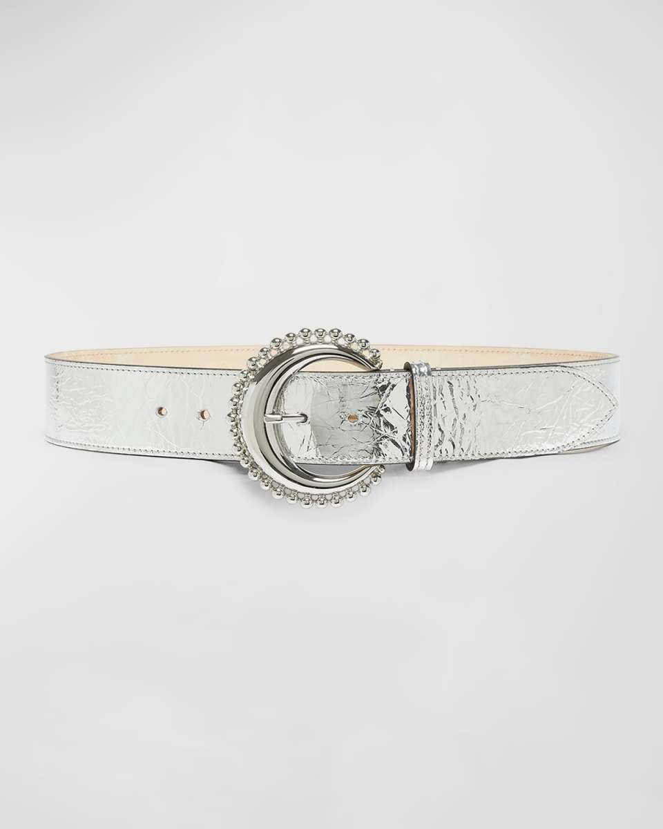 Oran Metallic Lamb Leather Belt