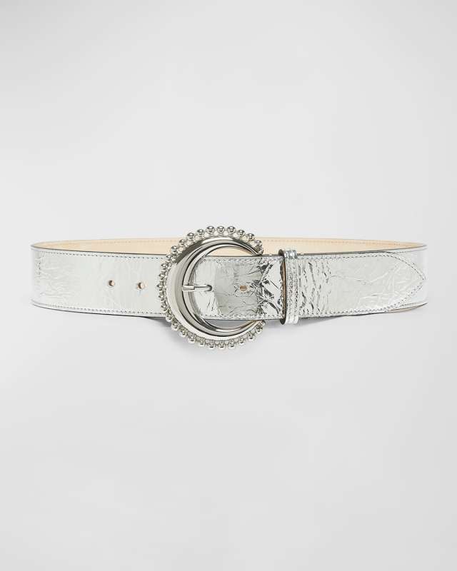 Oran Metallic Lamb Leather Belt