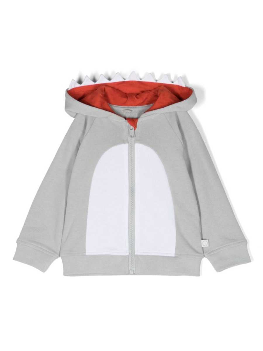 shark-teeth jersey hoodie