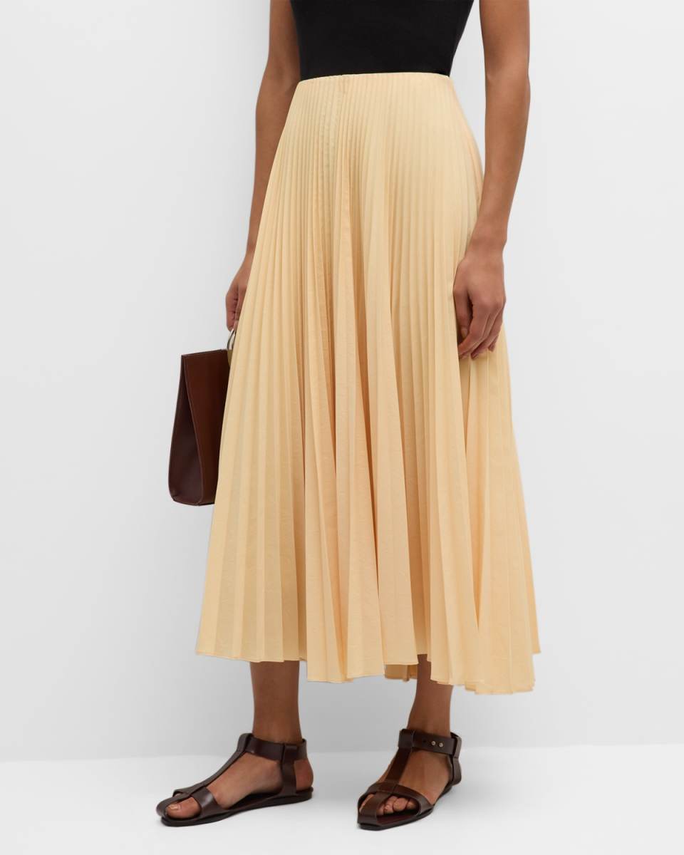 Tatum Pleated Midi Skirt