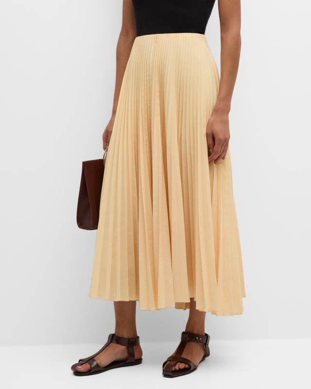 Tatum Pleated Midi Skirt