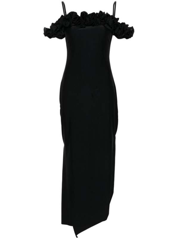 ruffle-detail maxi dress