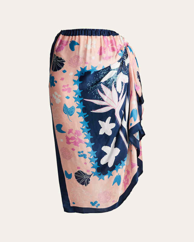 Awas Draped Coverup Midi Skirt