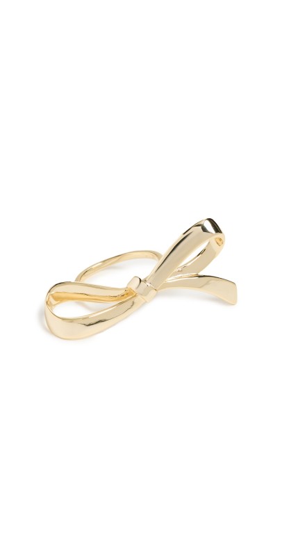 By Adina Eden Solid Bow Tie Ring Gold