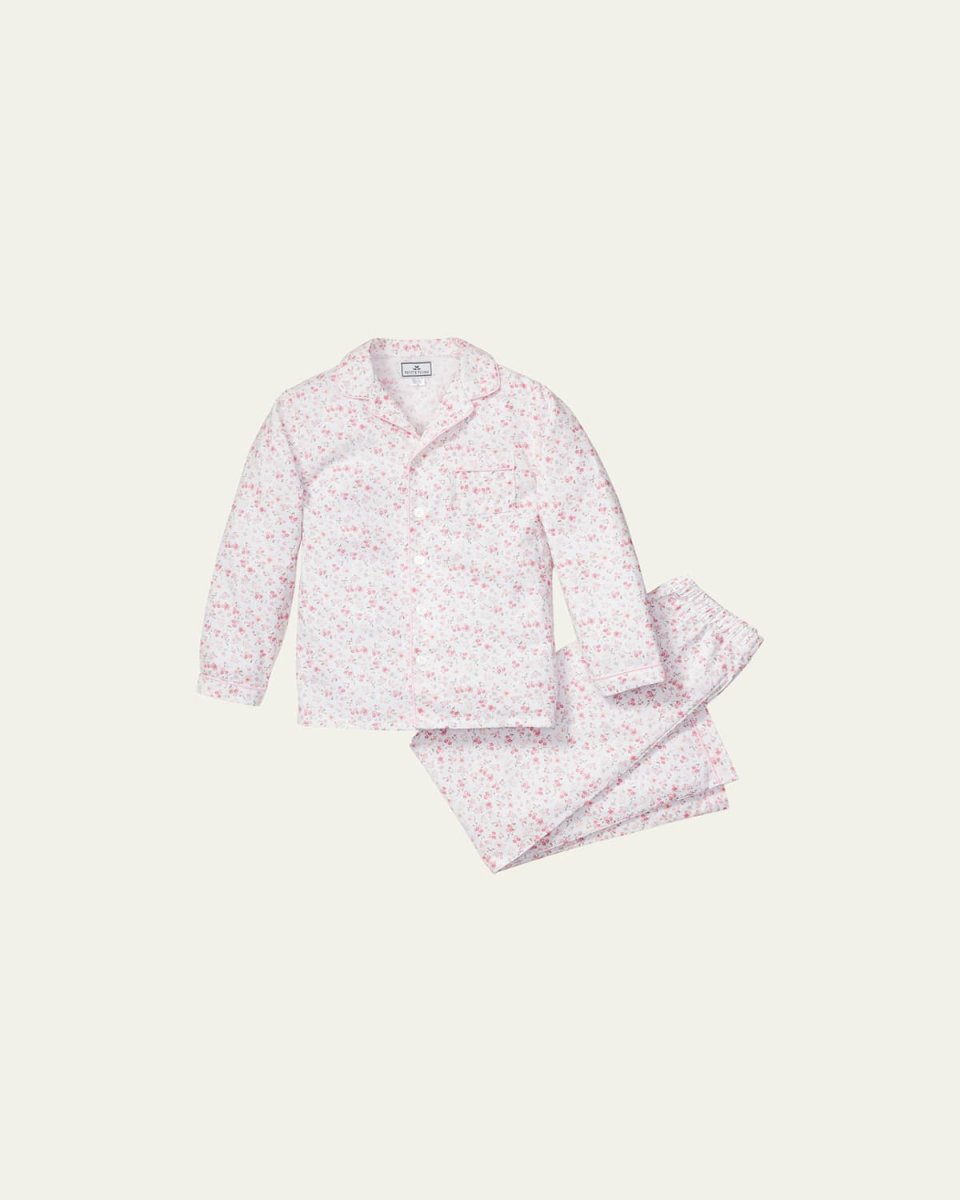 Girl's Dorset Floral-Print 2-Piece Pajama Set, Size 6M-14