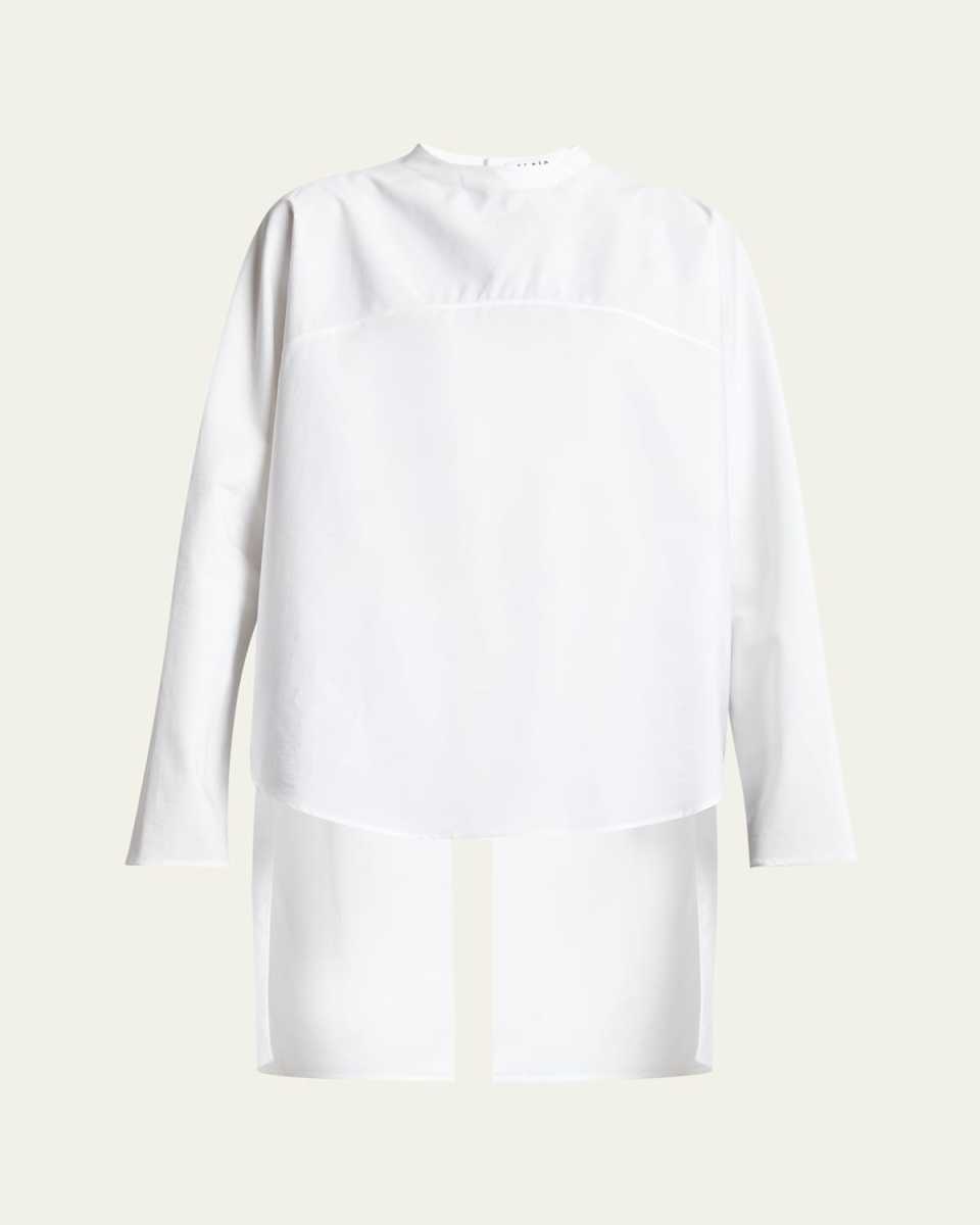 Backless Poplin High Low Top