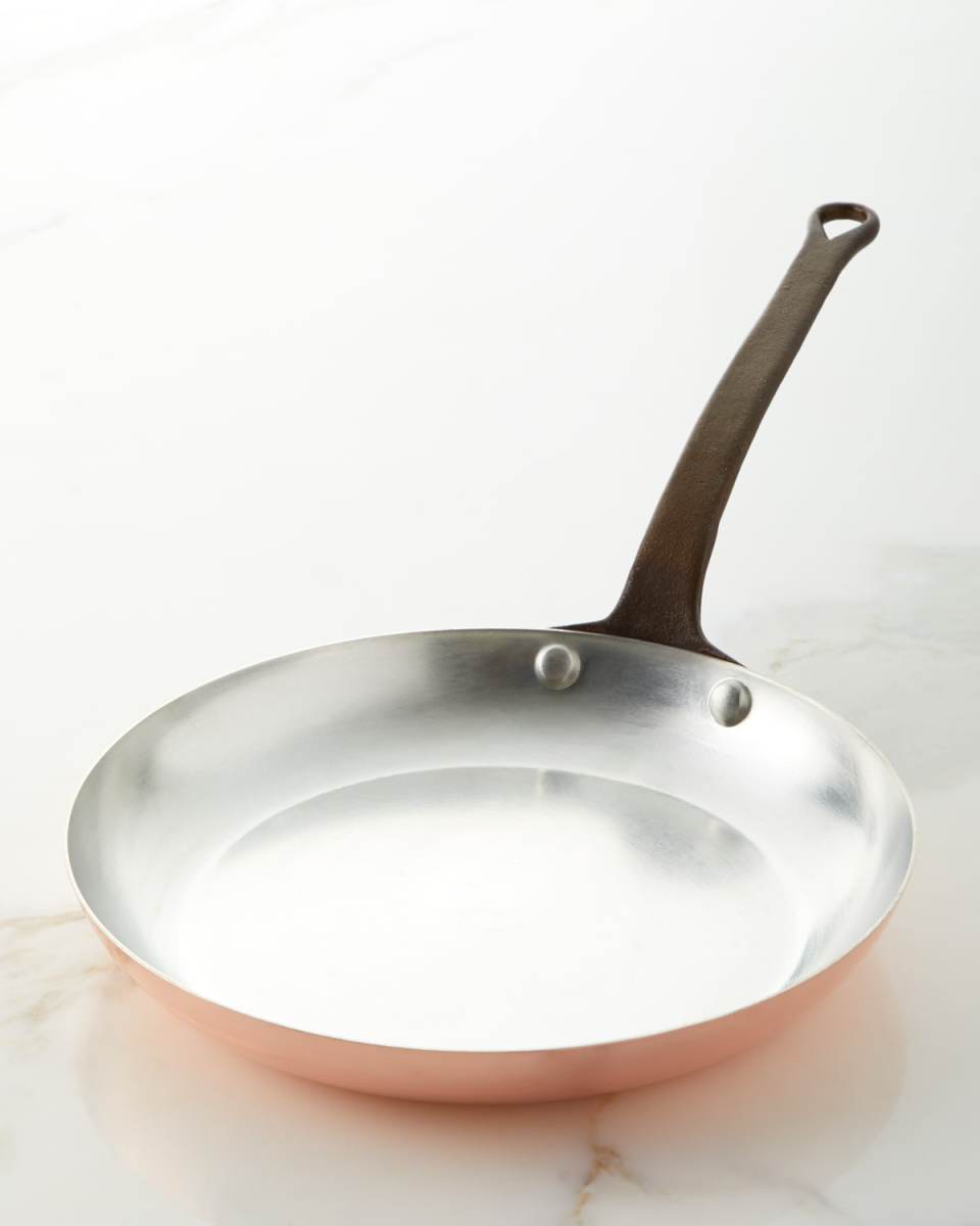 Solid Copper Silver-Lined Fry Pan