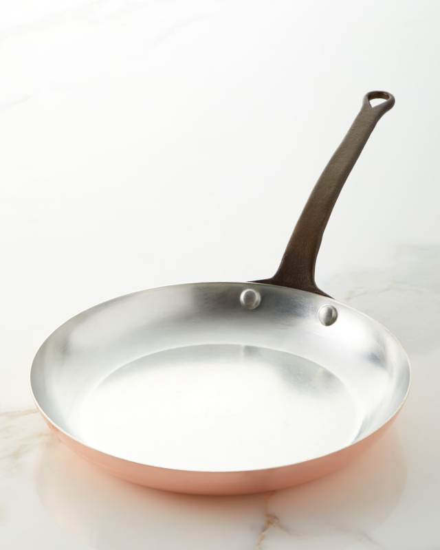 Solid Copper Silver-Lined Fry Pan