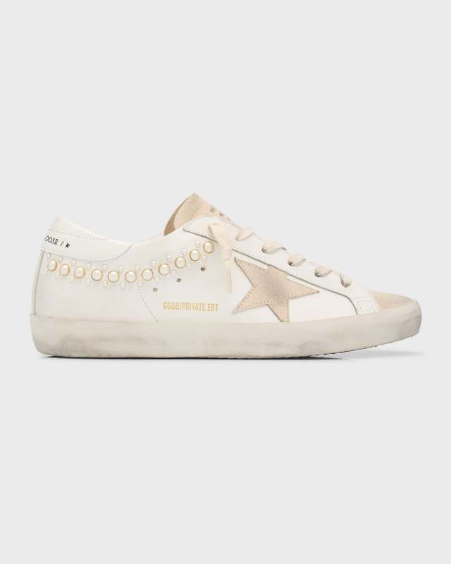 Superstar Mixed Leather Low-Top Sneakers