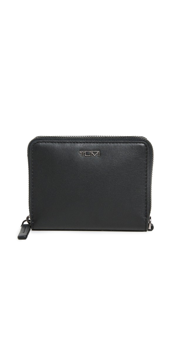TUMI Tri-Fold Zip-Around Wallet Black