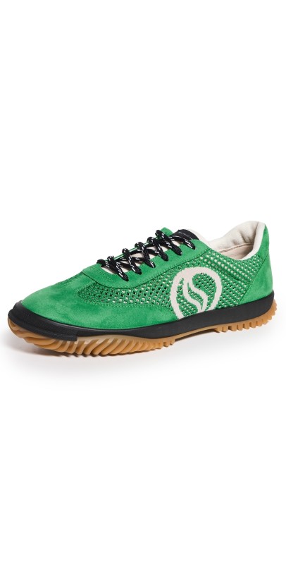 Stella McCartney S-Wave Sport Kneet Mesh Sneakers Fern/Natural