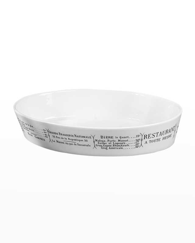 Brasserie Deep Oval Baker, Large - 9" x 12.5", 2 Qt.