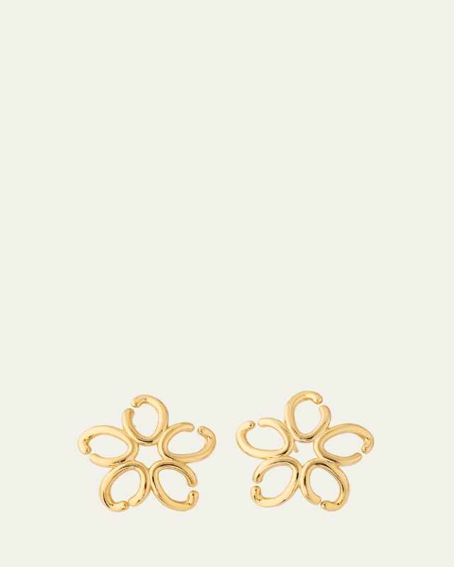 Small O Flower Earrings