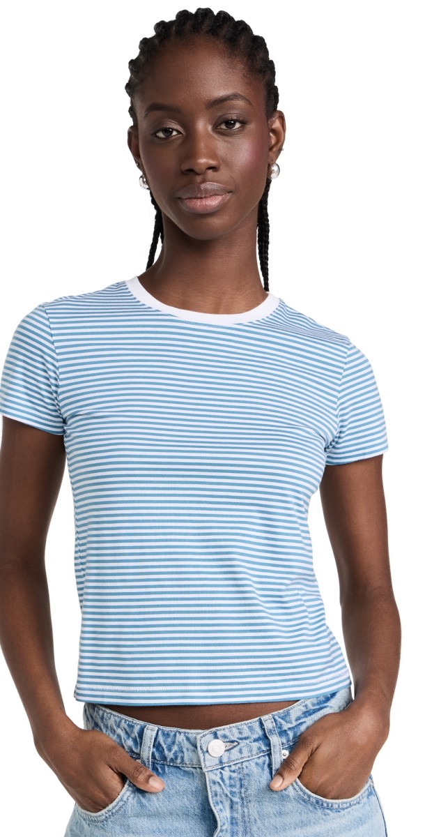 FRAME Baby Tee Sky Blue Multi
