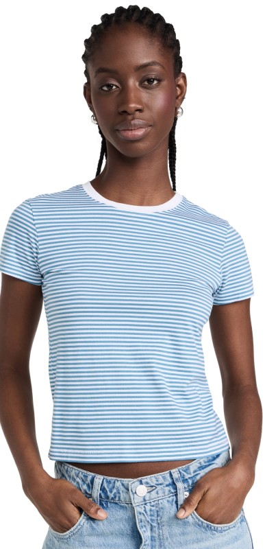 FRAME Baby Tee Sky Blue Multi