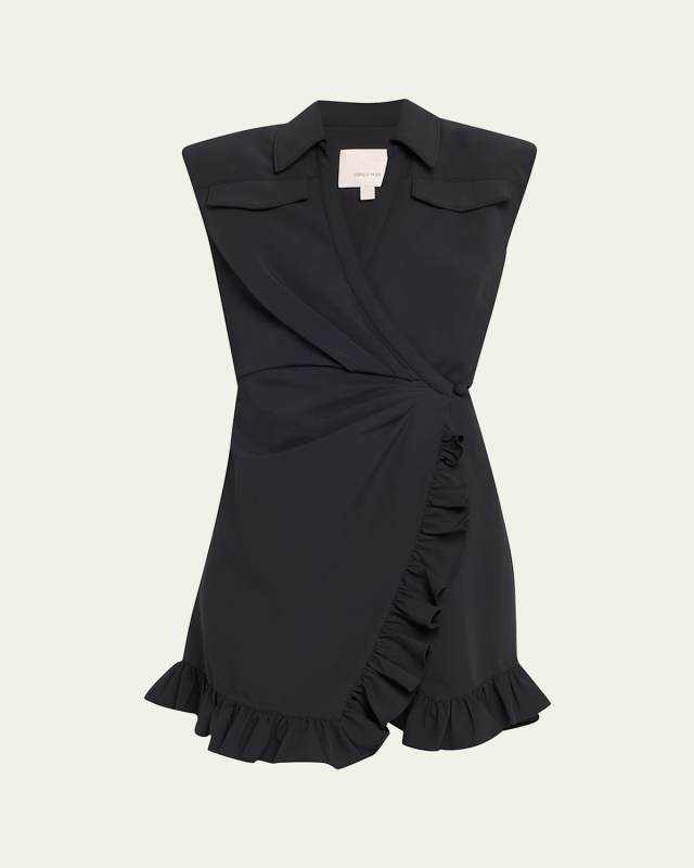 Zenni Sleeveless Mini Shirtdress