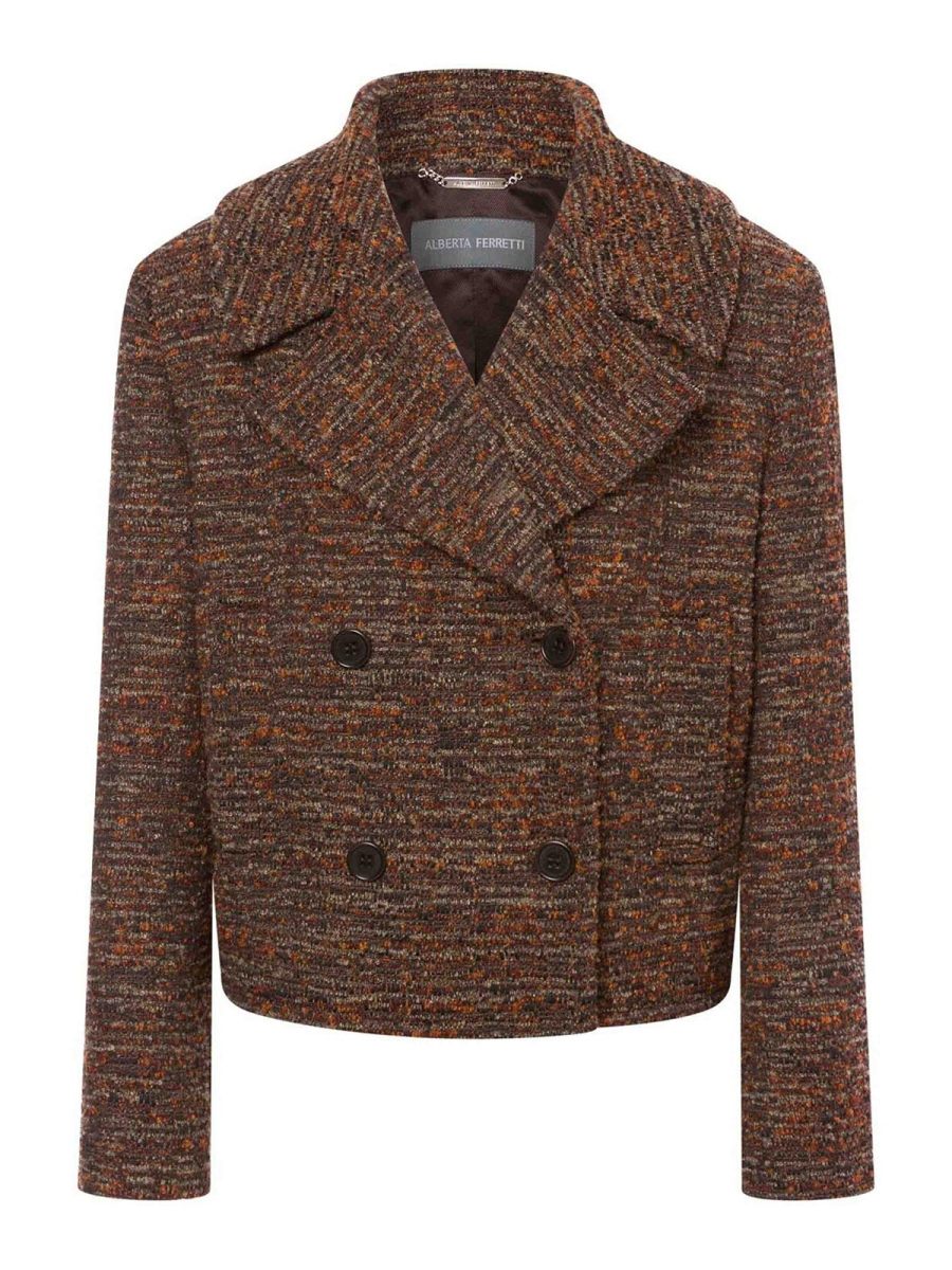 Alberta Ferretti Manteau Long - Marron