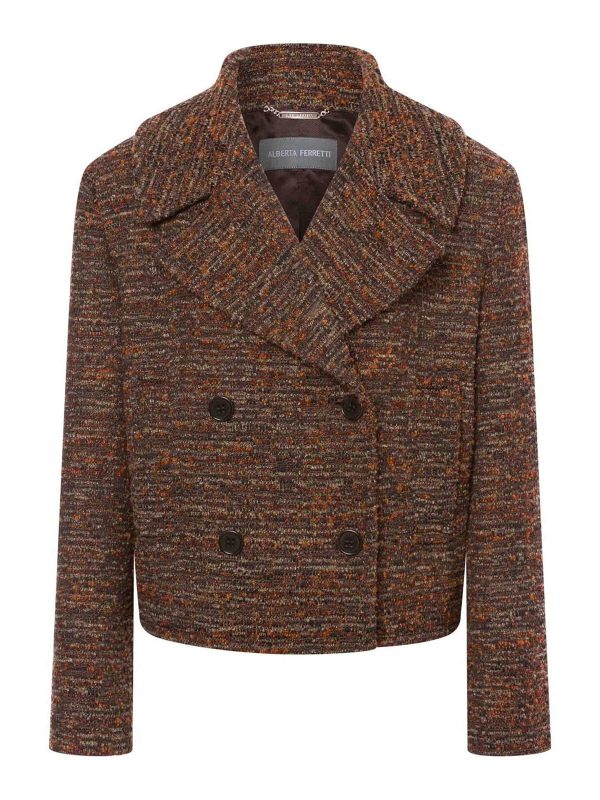 Alberta Ferretti Manteau Long - Marron