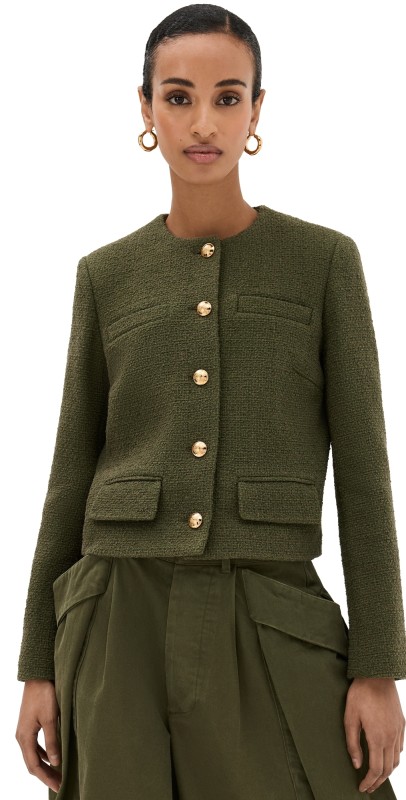 Nili Lotan Paige Jacket Army Green