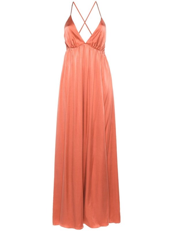 silk-satin maxi dress