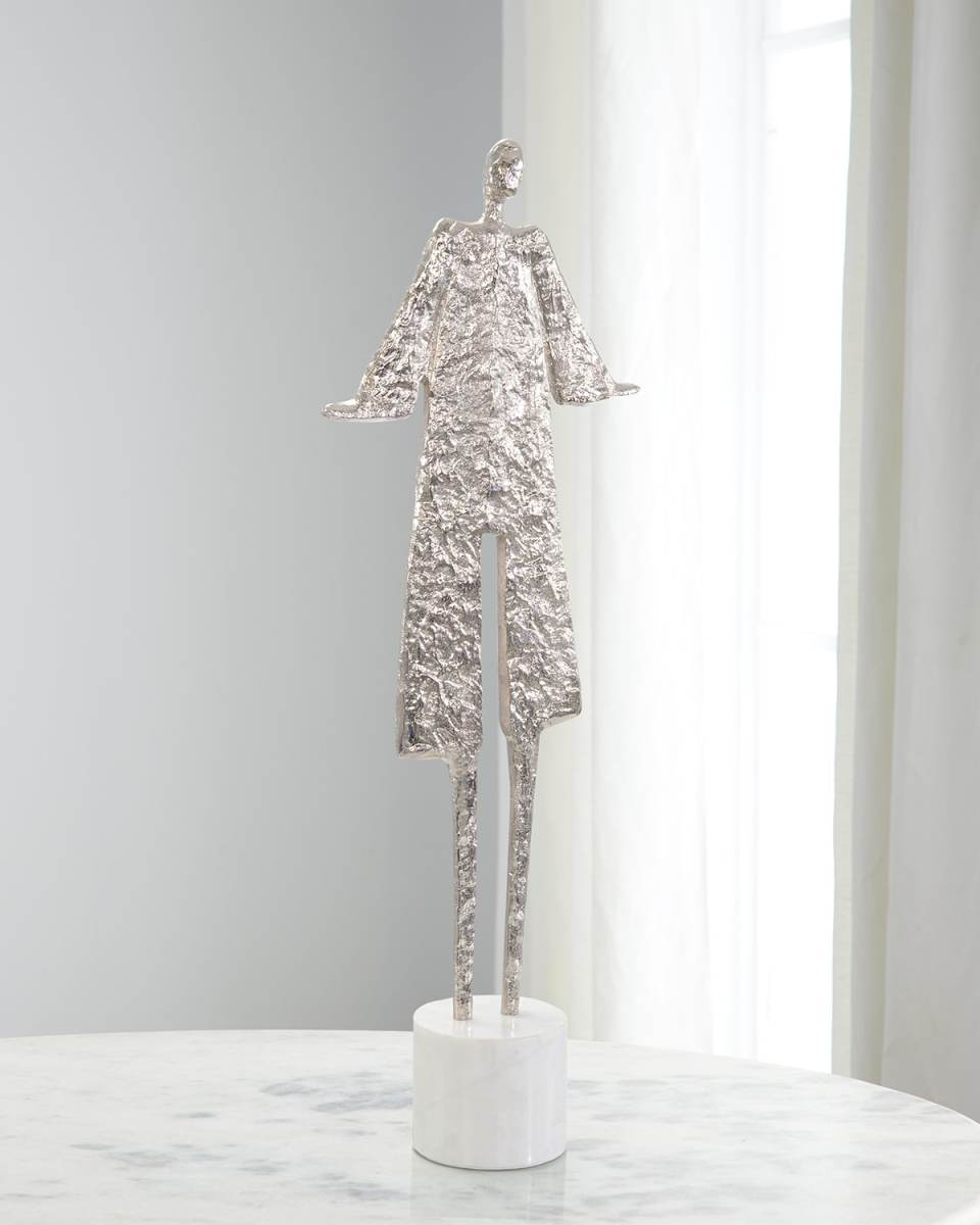 Posing Silhouette Sculpture on Marble