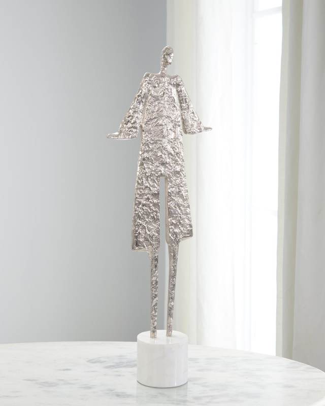 Posing Silhouette Sculpture on Marble