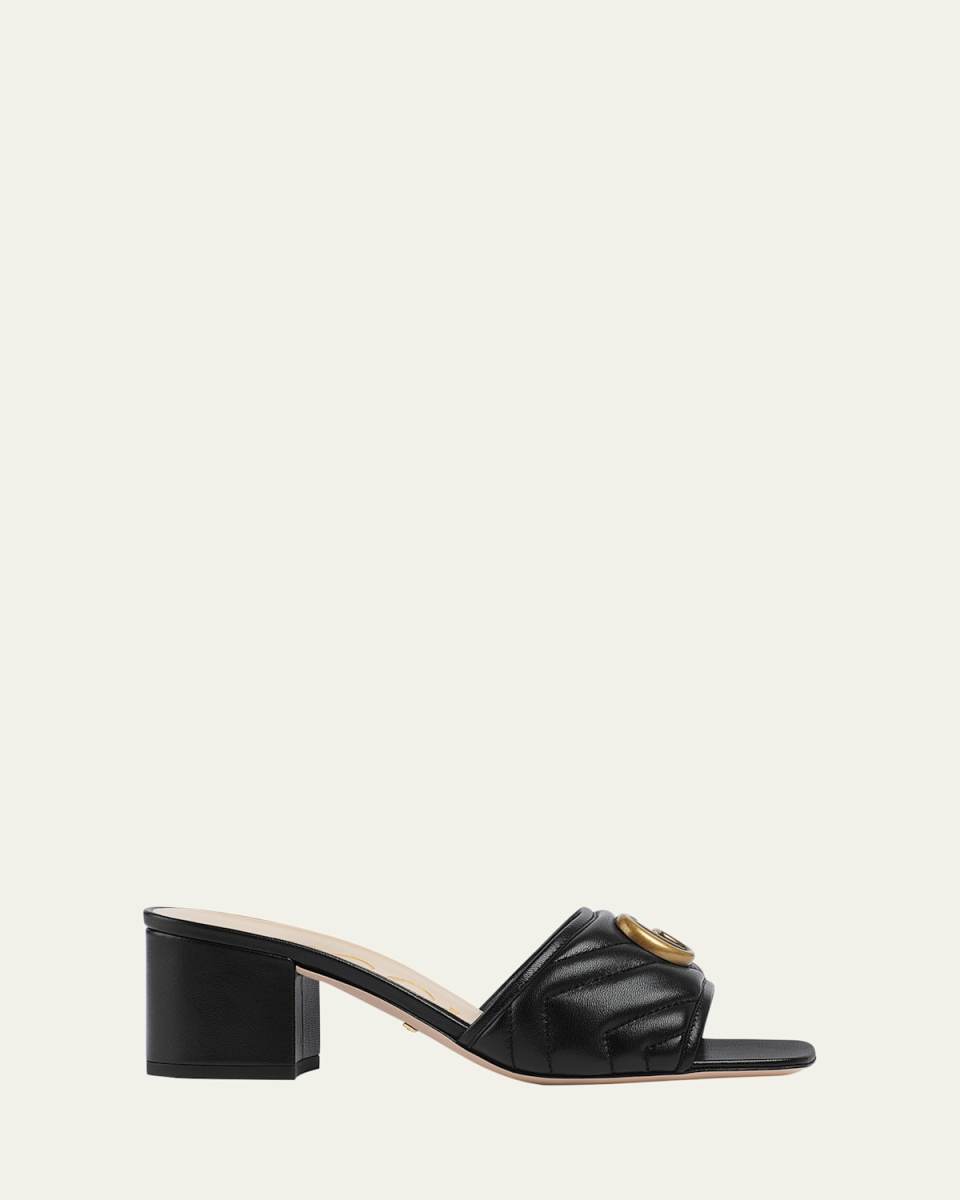 Marmont Quilted Medallion Mule Sandals