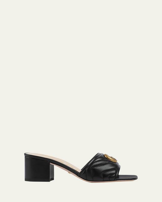 Marmont Quilted Medallion Mule Sandals
