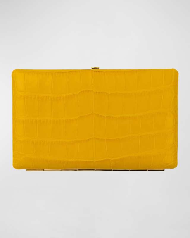 Polished Matte Cache Frame Alligator Wallet