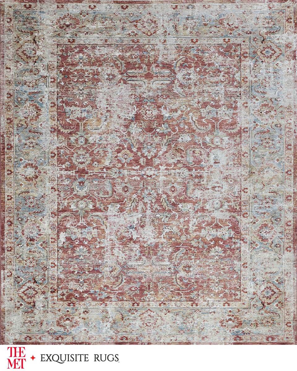 Antique Loom Rust & Blue Rug, 12' x 15'