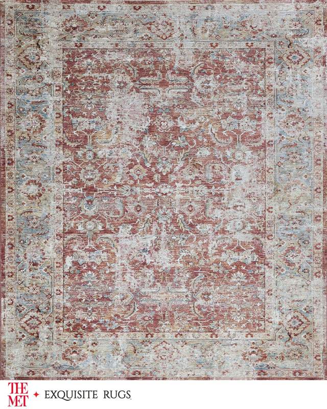 Antique Loom Rust & Blue Rug, 12' x 15'