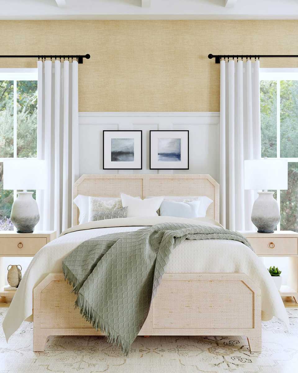 Helena Raffia Queen Panel
