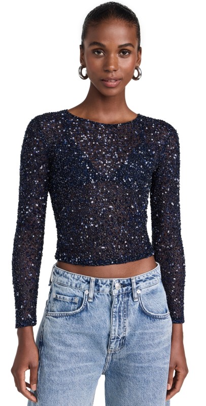 Retrofête Torrey Sequin Top Night Sky