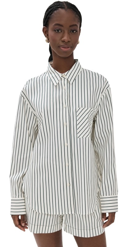 Reformation Will Oversized Shirt Savoy Stripe