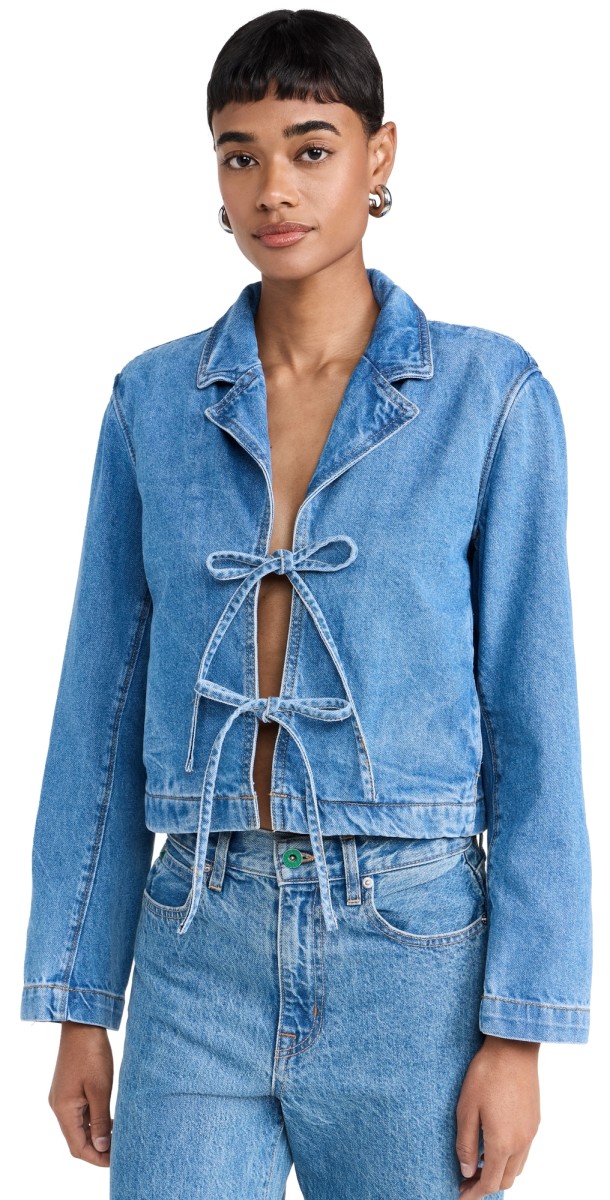 KITRI Cressida Denim Blazer Denim Blue