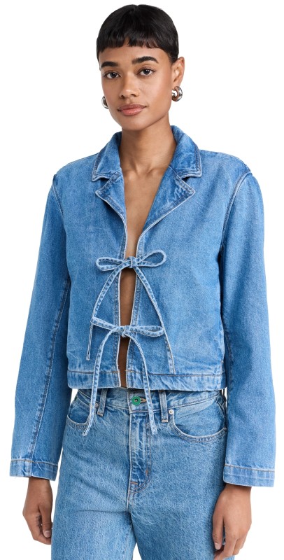 KITRI Cressida Denim Blazer Denim Blue
