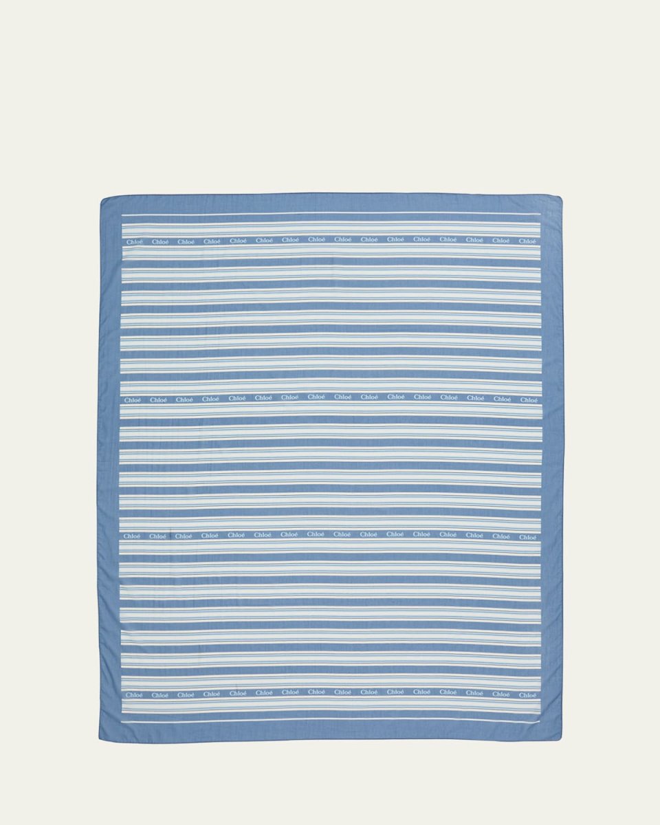 x High Summer Striped Logo Stole Scarf