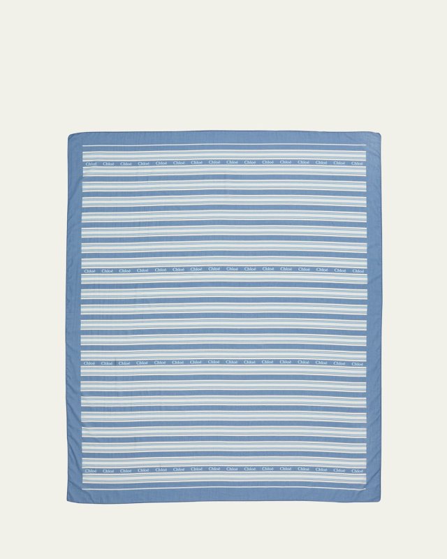 x High Summer Striped Logo Stole Scarf