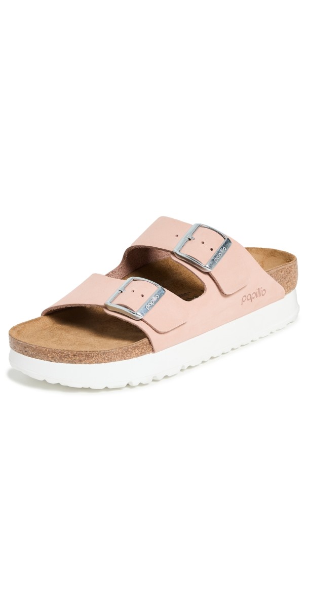 Birkenstock Arizona Platform Flex Sandals Soft Pink