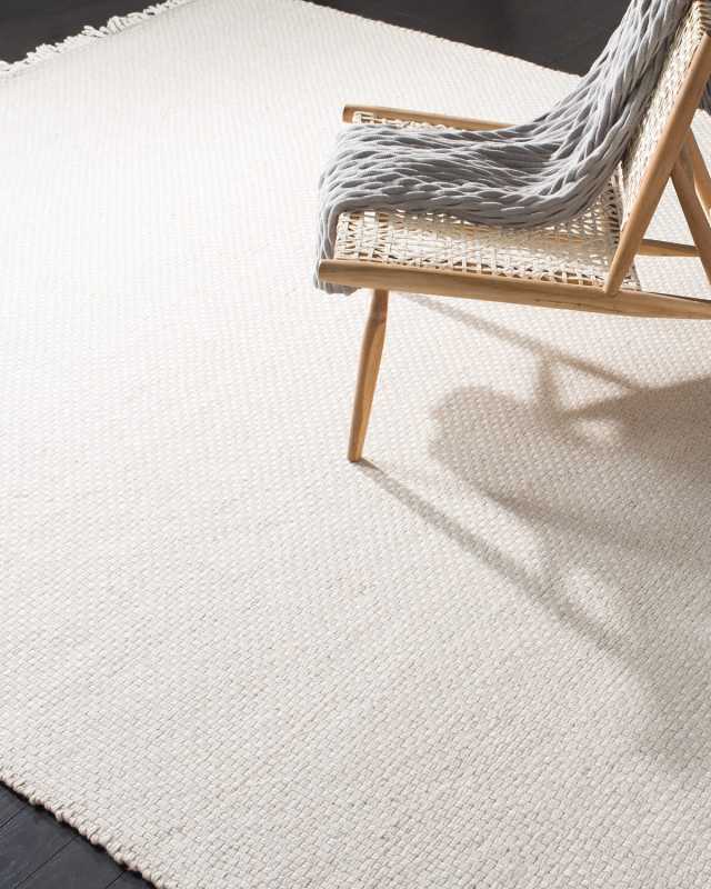 Amalie Bone Hand-Woven Flat Weave Rug, 9' x 12'