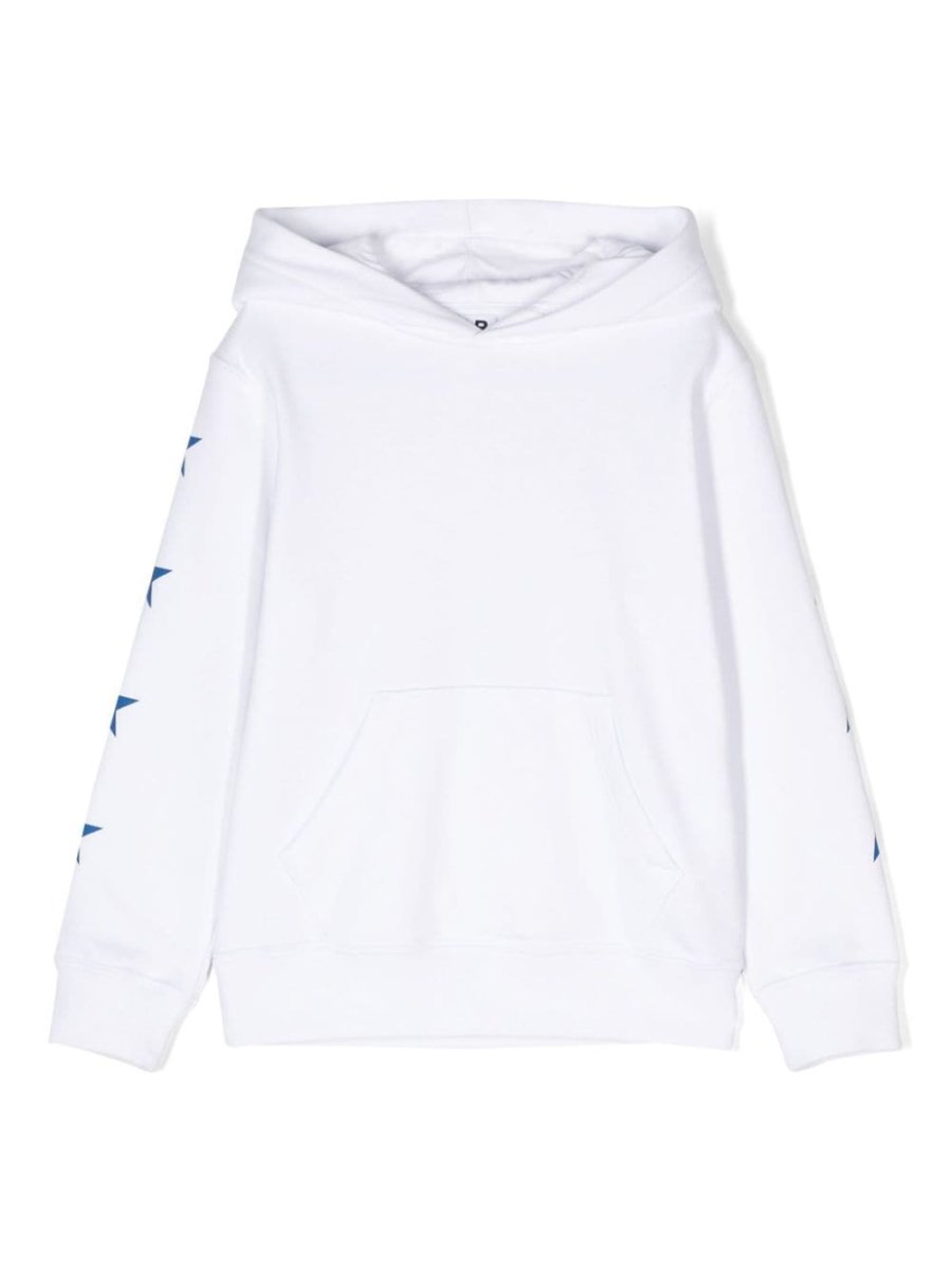 star-print cotton-blend hoodie