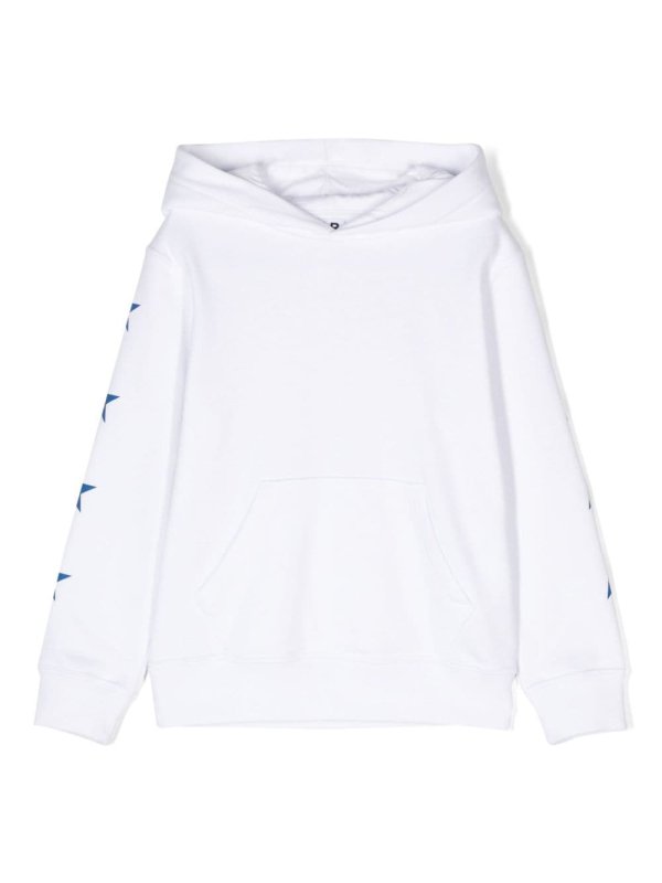 star-print cotton-blend hoodie