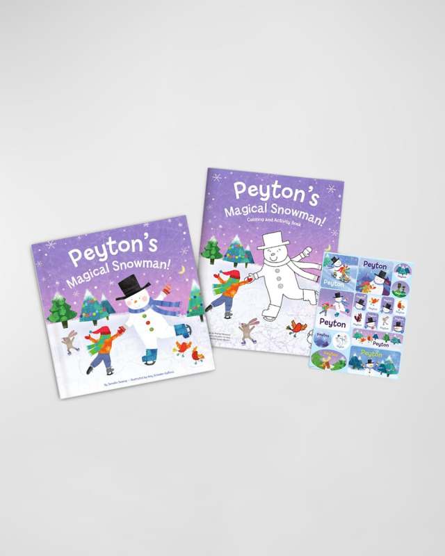 My Magical Snowman Personalized Book, Coloring Book & Sticker Gift Set