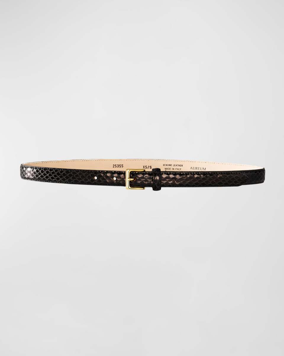 No. 6 Embossed Leather Belt